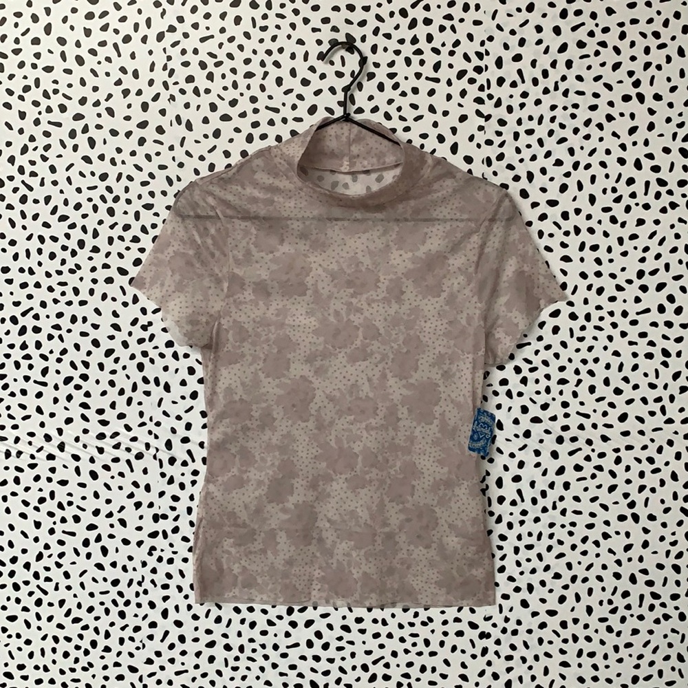 NWT Free People Printed Baby Mesh Tee - Picture 2 of 6